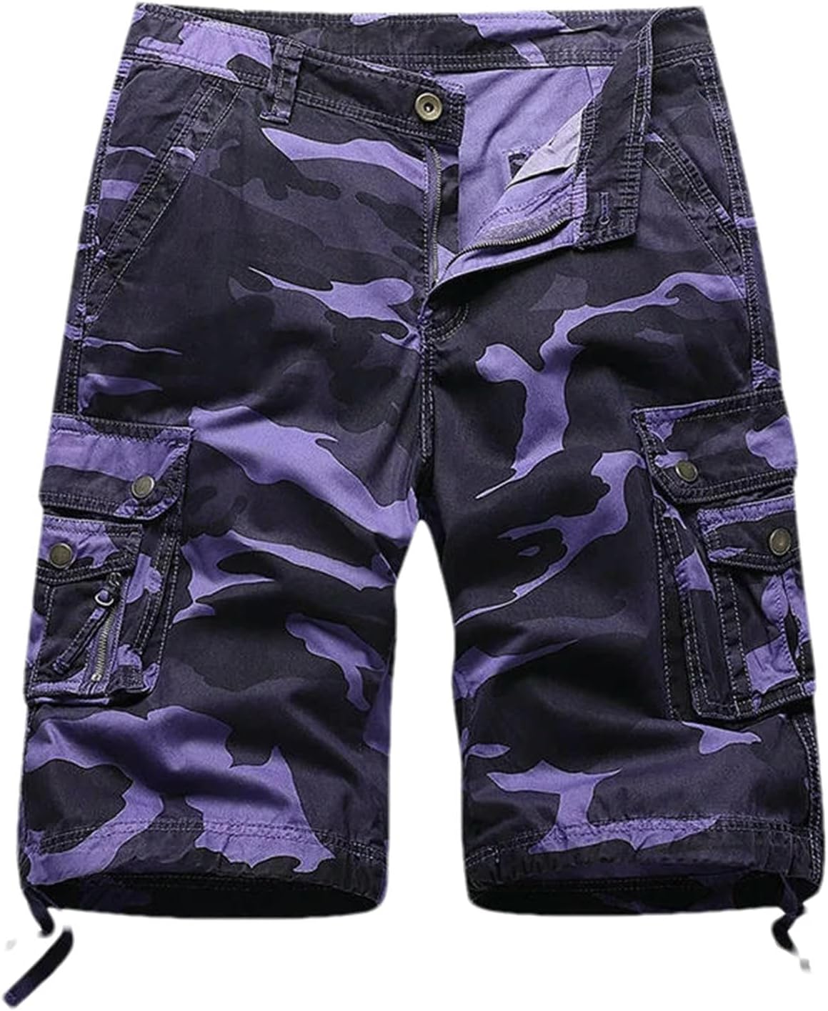 JXQXHCFS Men's Military Style Cargo Shorts with Multiple Pockets Cotton Fabric Summer Men Cargo Shorts