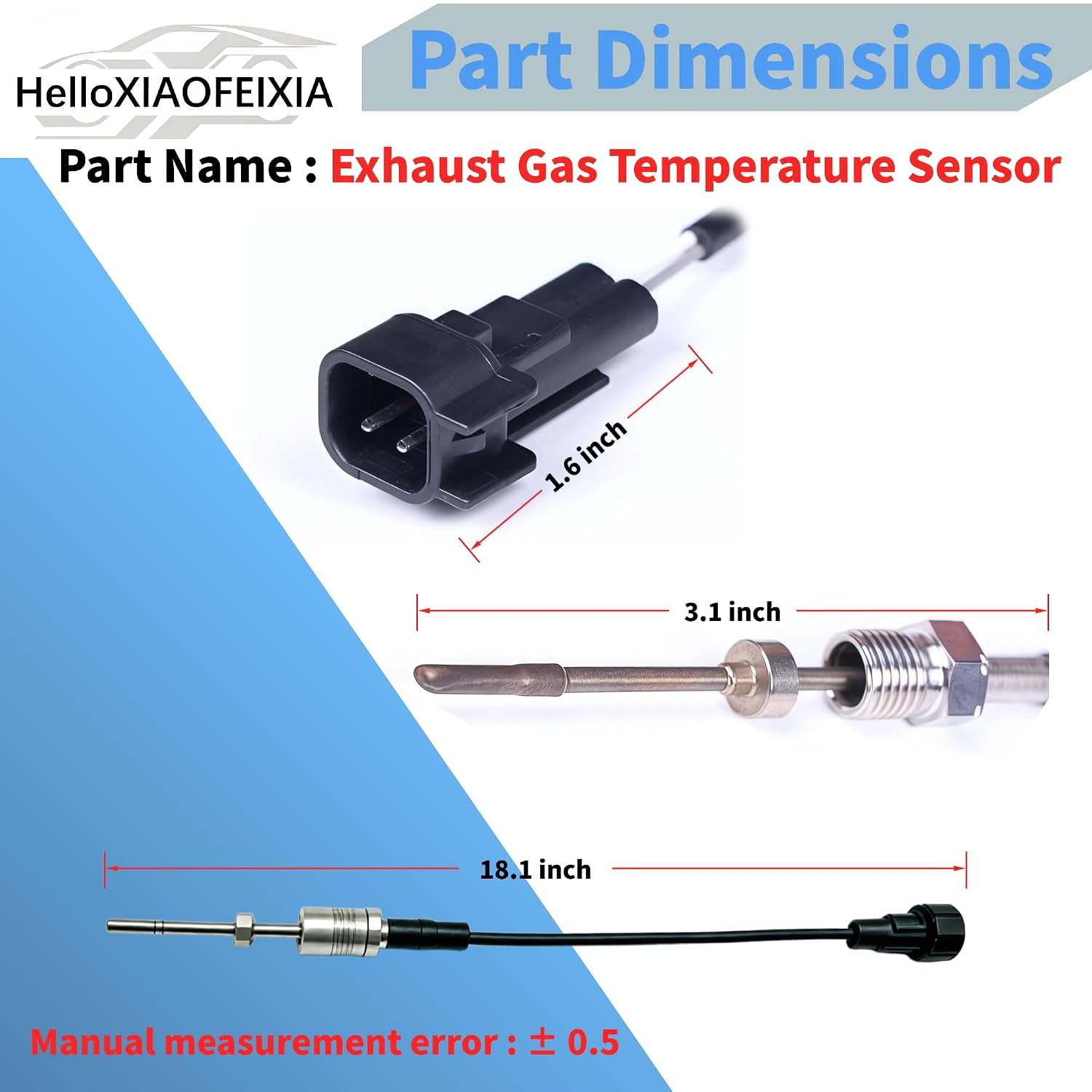 AC3Z5J213C EGT Exhaust Gas Temperature Sensor for Ford F250 F350 Transit