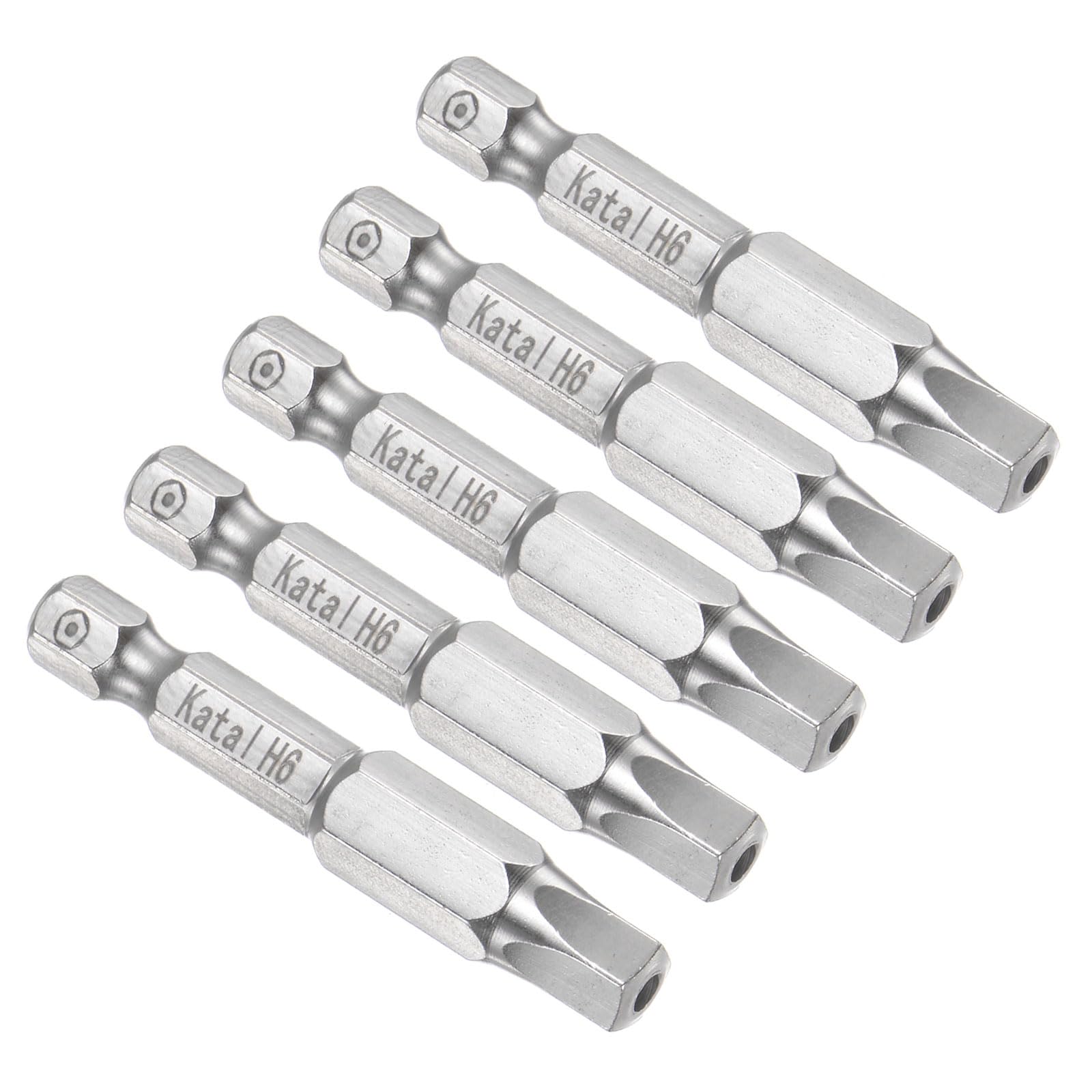 Brocas magnéticas pentágono de impacto con cabeza H6 y vástago hexagonal de 1/4