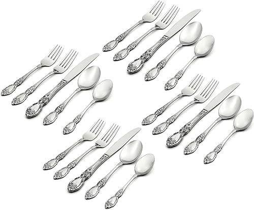 Miniatura 10 de Oneida Wordsworth Everyday - Cucharillas de cubiertos de acero inoxidable 180, juego de 4, color plateado