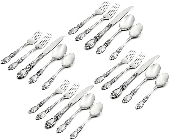 Oneida Wordsworth 20-Piece 18/0 Silverware Set for 4, Flatware