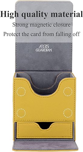 Miniatura 4 de AEGIS GUARDIAN Card Deck Box with Dice Tray for MTG Cards, Commander Deck Box fit 150+ Sleeved Cards, PU Leather Card Storage Box Strong Magnet Deck
