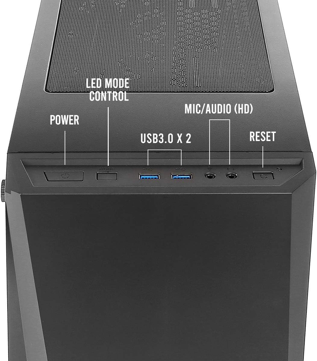 Antec Dark Phantom DP501 ATX Mid Tower Gaming Case/ARGB Motherboard Sync/Tempered Glass