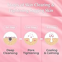 Vista 4 de APERIRE Máscara de poros de arcilla blanca, limpieza profunda y tratamiento de control de sebo, minimiza los poros y puntos negros para pieles