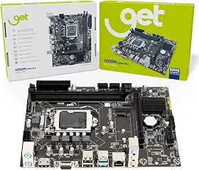 GET - Placa-Mãe Get H310M DDR4 M2 LGA 1151, Suporte Intel 8° a 9° Geração, SATA, NVMe, HDMI, USB 3.0, Micro ATX