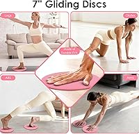 Vista 4 de Juego de 16 anillos y bolas de pilates rosas para mujer con círculo mágico de 15 pulgadas, kit de equipo de pilates para el hogar con peso ajustable