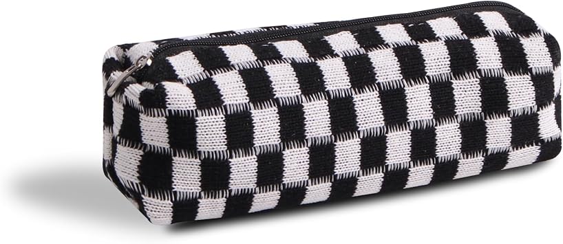 Pencil Case Pen Case Office College School Storage Bag Pouch Holder Box Organizer Makeup Pouch Cosmetic Bag Aesthetic Cute Pencil Case for Girls Boys Kids Black