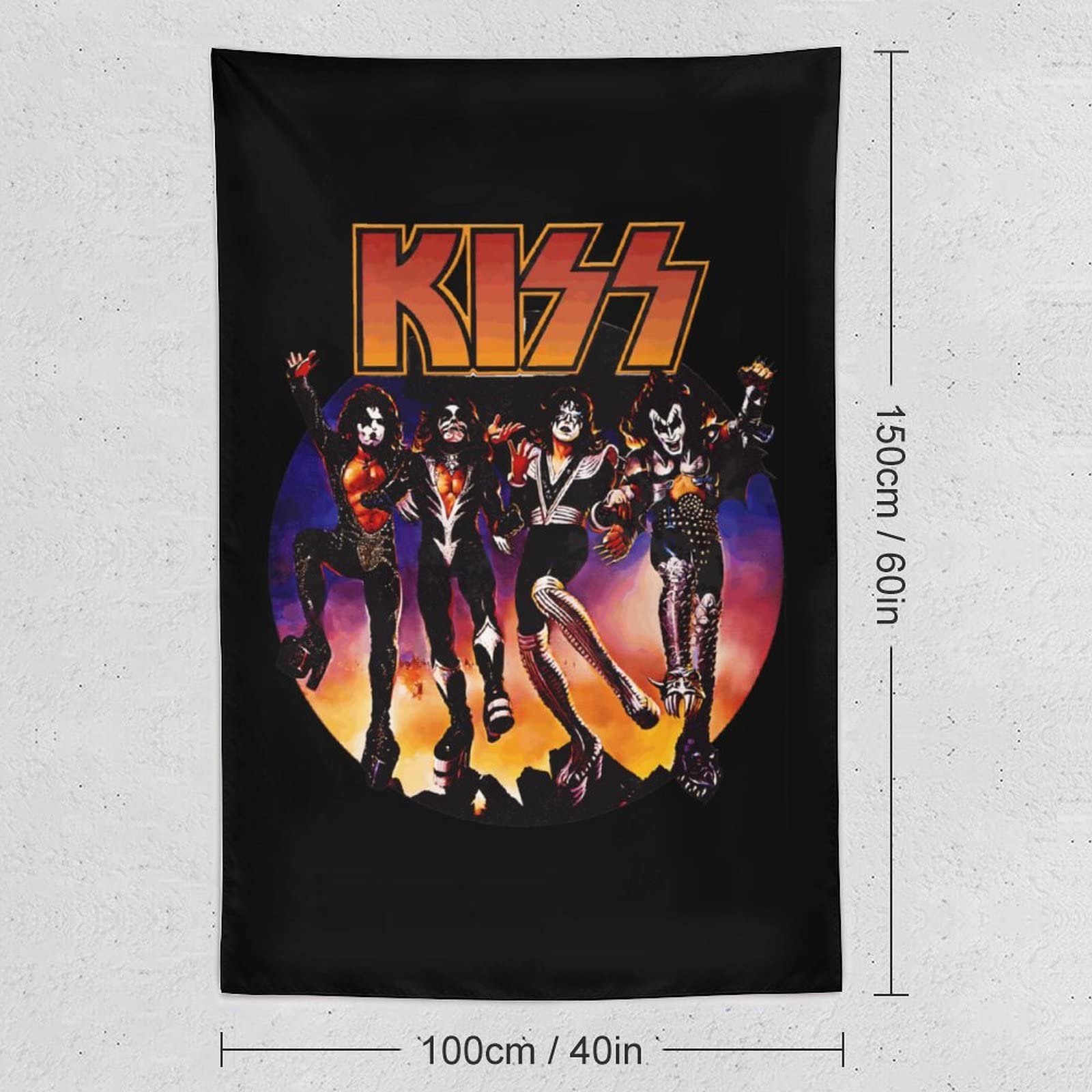 Amazon.co.jp: タペストリー キッス KISS キス 大判 布ポスター