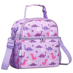 VASCHY Lunch Box Bag for Kids Insulated Double Compartments Cooler Lunch Tote for Toddlers Girls School Daycare Picnic