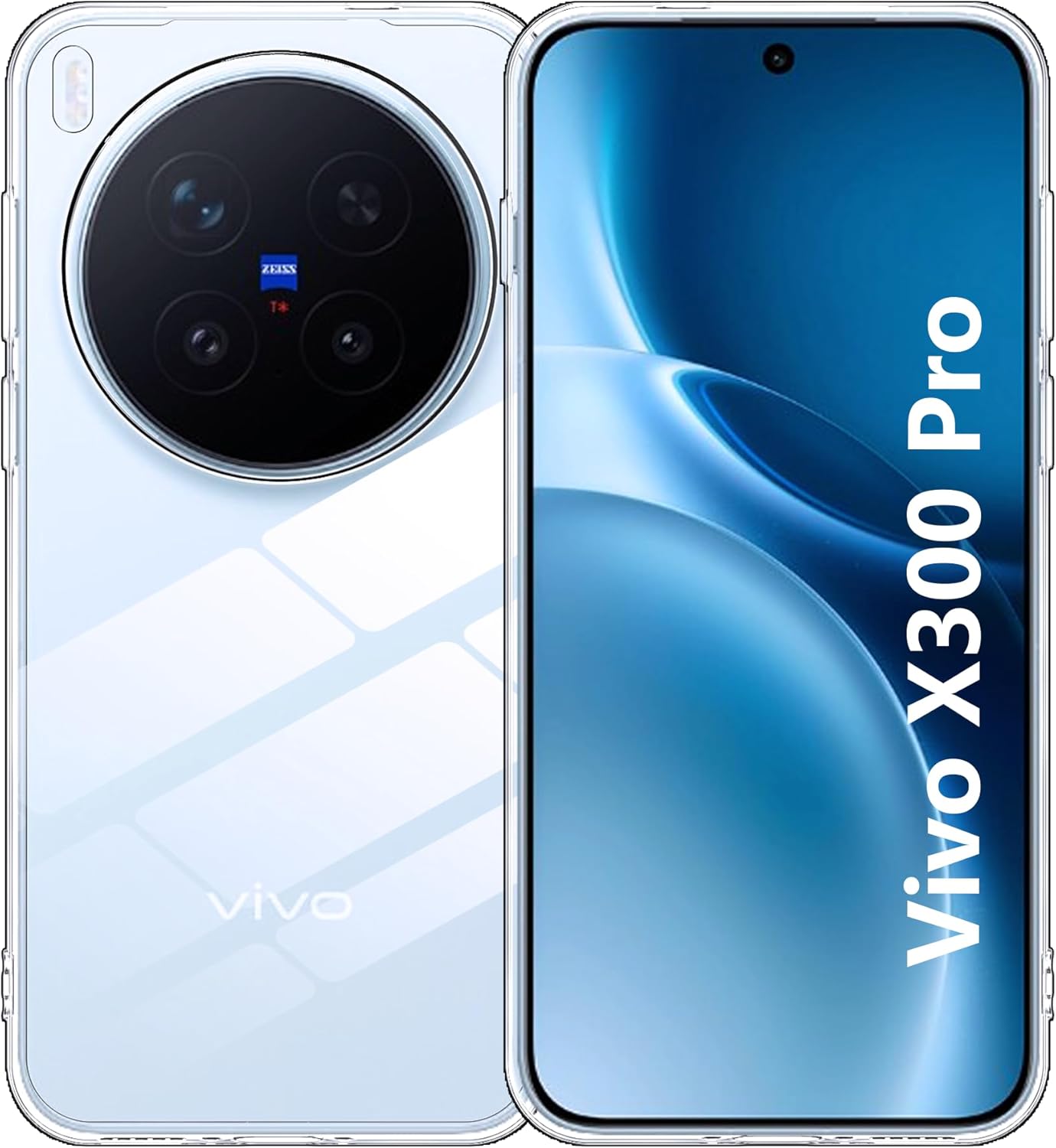 Fitudoos Handyhülle für Vivo X300 Pro, Weiche Schutzhülle Flüssigsilikonhülle, Hochwertige Silikon Premium TPU Handyhülle für Vivo X300 Pro -Transparent.
