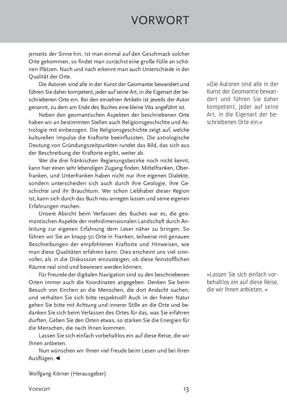 Kraftplätze in Franken - Geomantischer Guide zu Kultstätten und energetischen Orten