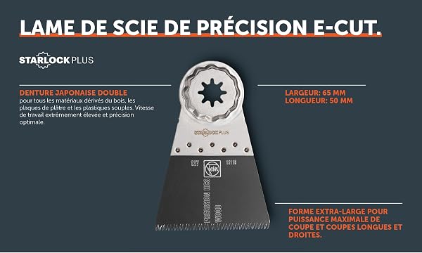 Fein Lame de scie de précision bois E-Cut HCS Starlock FEIN - 50x35 mm - 63502126210 - 4
