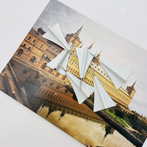 Miniatura 7 de FoyaHome - Alfileres decorativos de avión blancos, 12 piezas de papel para aviones, mapas, cubículos, tachuelas creativas para tablero de corcho,