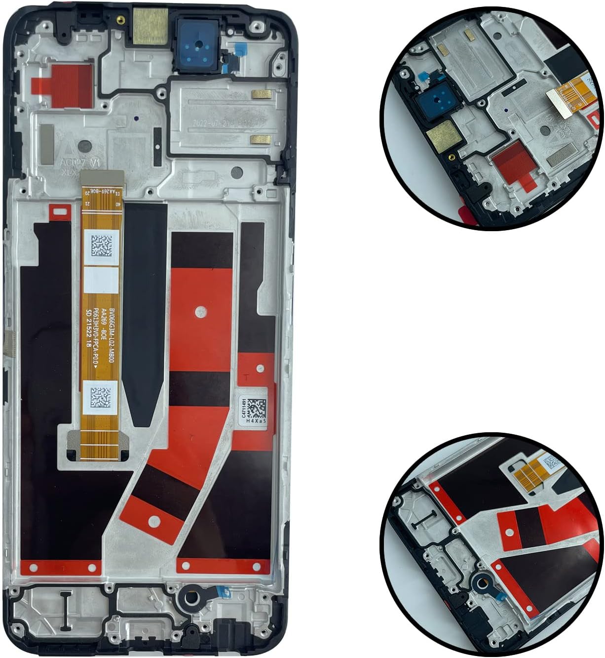 LCD Display Touch Screen Digitizer Assembly with Frame Replacement for OnePlus Nord N300 5G CPH2389
