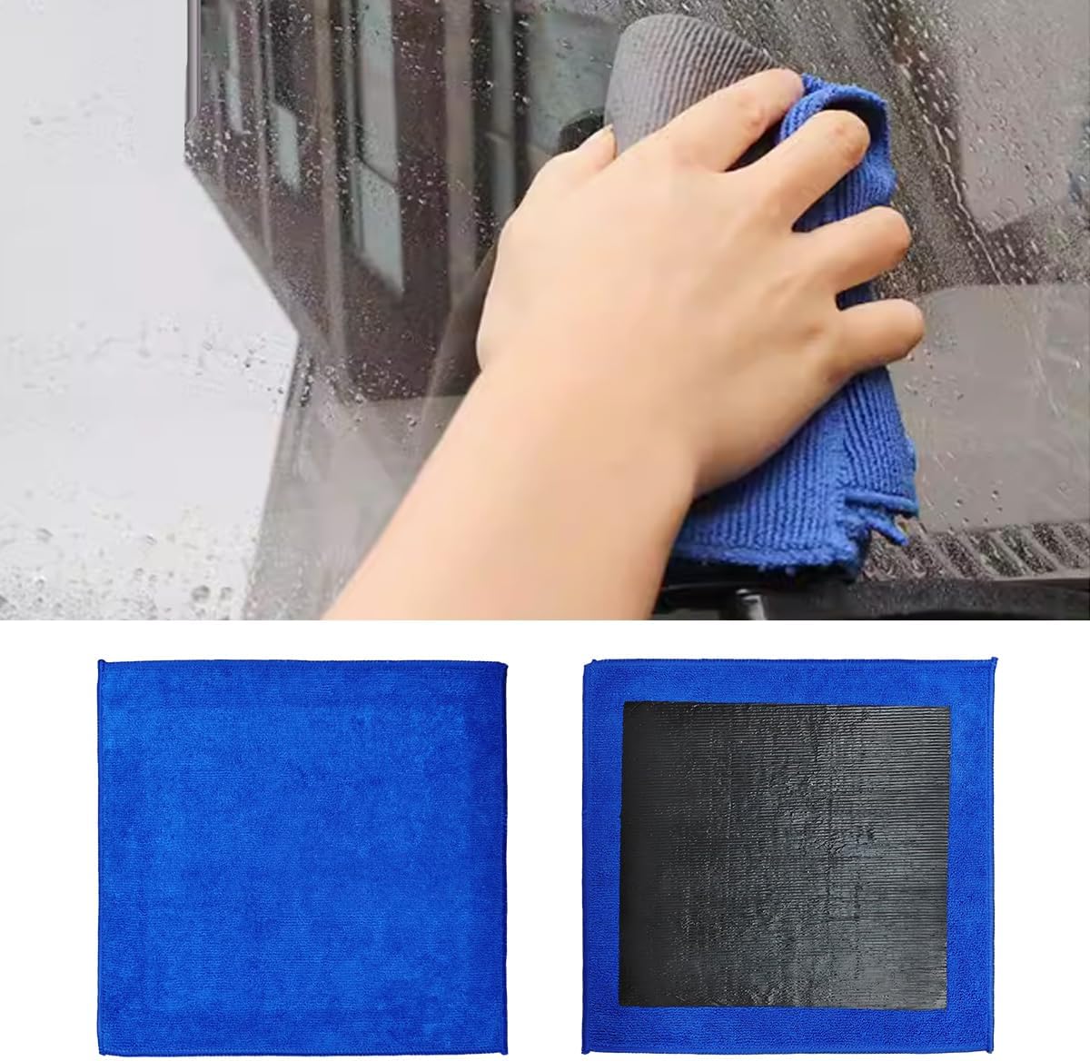 2PCS Car Clay Towel, No-Scratch Auto Detailing Clay Cloth, Microfiber Clay Bar Towel, Fine Grade Car Chamois Towel, DIY Detail Towel for Car Care, Paint Contaminant Removal and Polishing