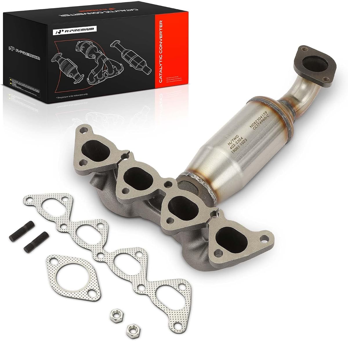 Convertidor catalítico del colector de escape delantero A-Premium, compatible con EPA | Compatible con Hyundai Elantra 2004-2006/2008-2012 y Kia Spectra 2004-2009, Spectra5 2005-2009, 2.0L.
