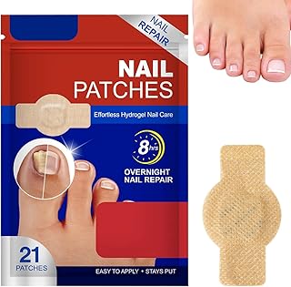 Toenail Extra Strength Nighttime Renewal Nail Patches, 21 Patch, Overnight Repair for Nail, 8-Hour Repair Appearance