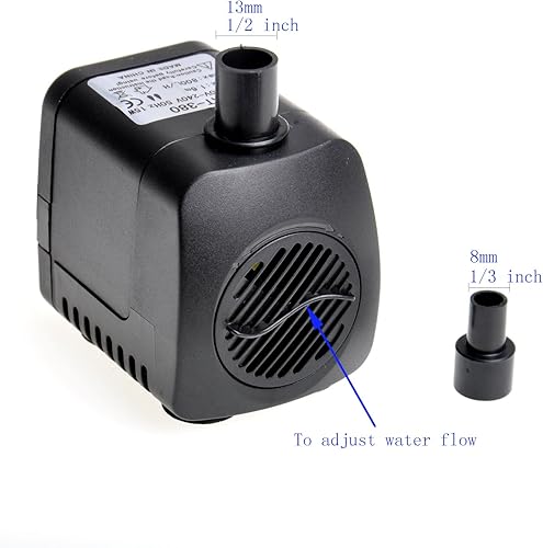 Miniatura 4 de Lewisia Kit de bomba de fuente de agua con cabezal rociador de hongos y flores, cable listado de 6 pies para estanque Koi, fuente de acuario,