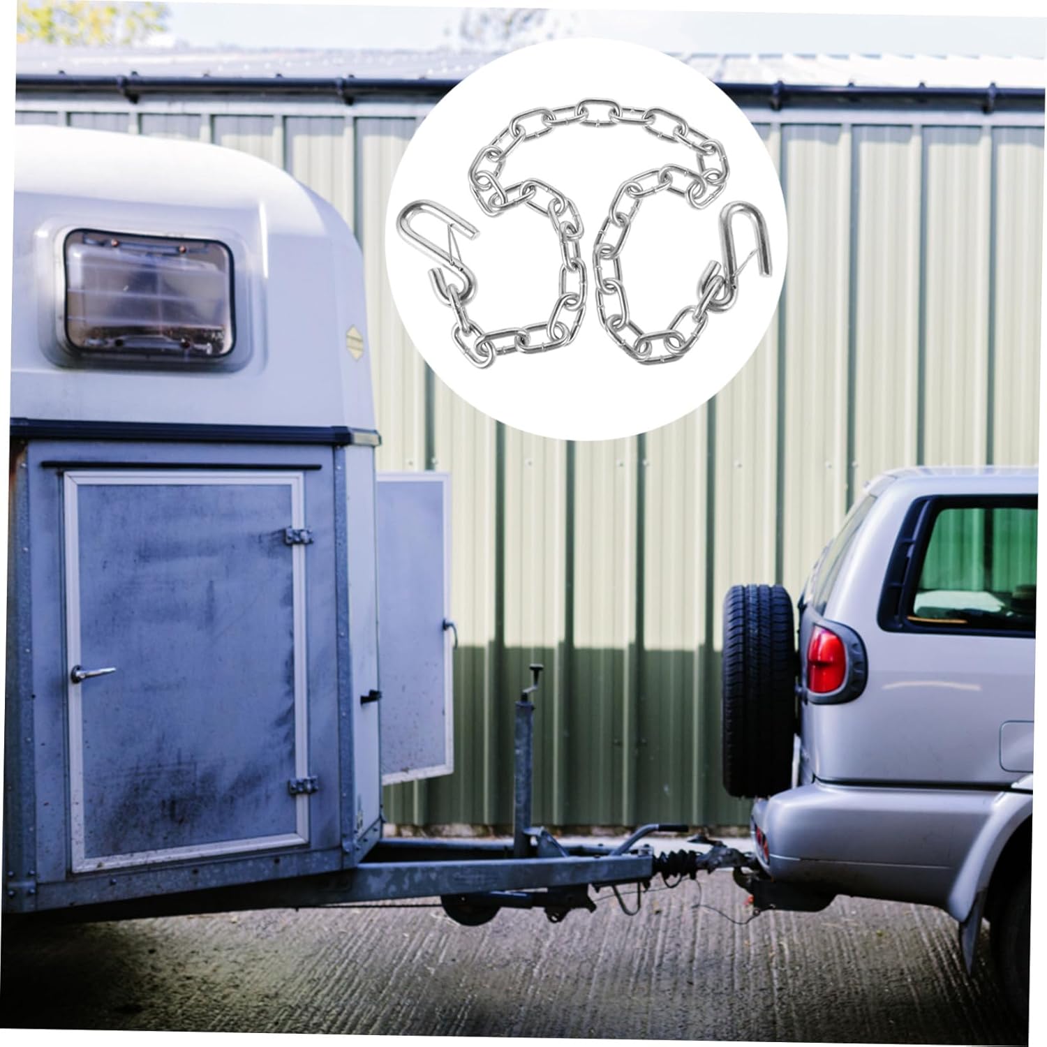 Heavy Duty Trailer Safety Chain with Hooks Towing Chain for Trailers Capacity Durable Tow Binding Chain Trailer Accessories Replacement