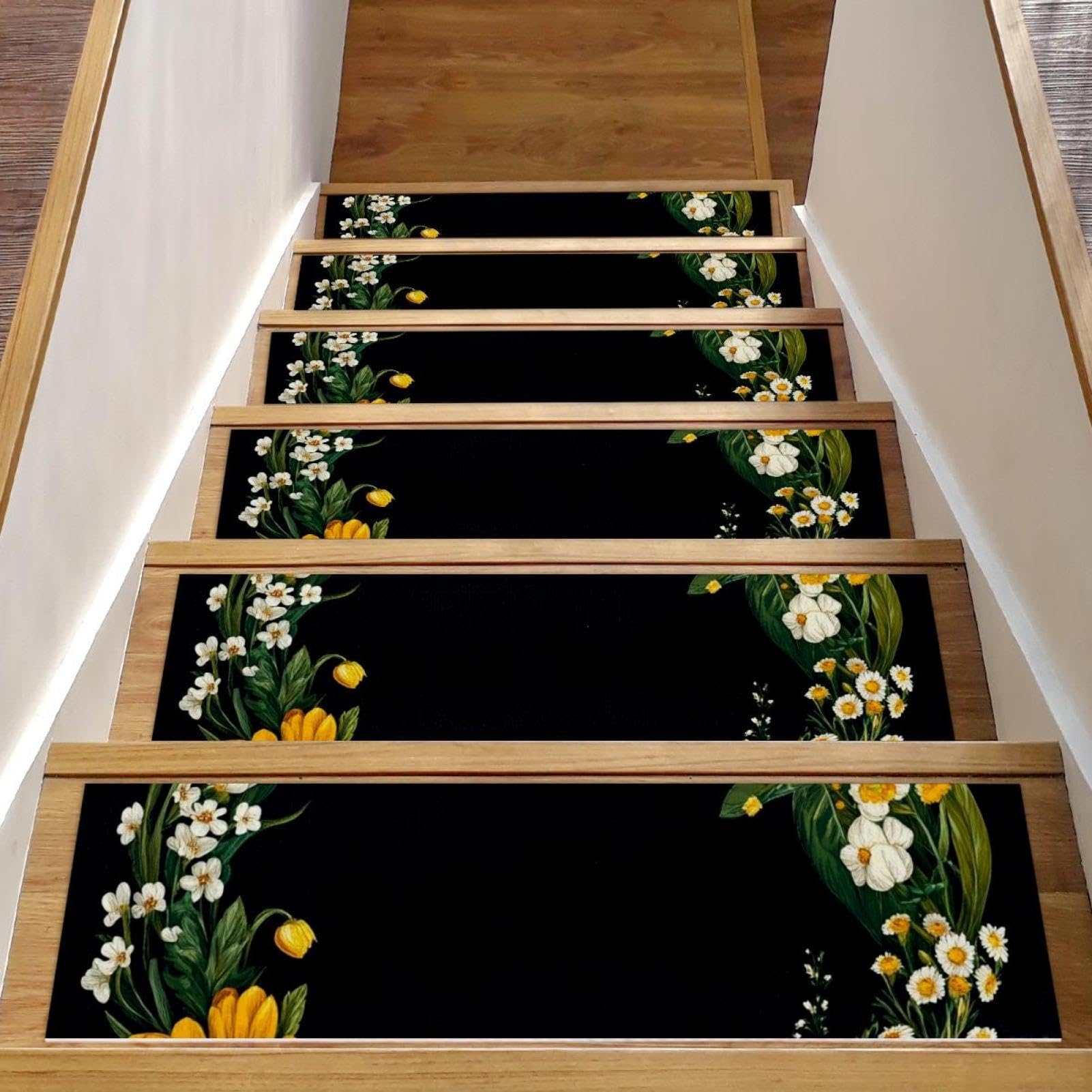 Marches d'escalier antidérapantes auto-adhésives de 76,2 x 20,3 cm pour escaliers intérieurs