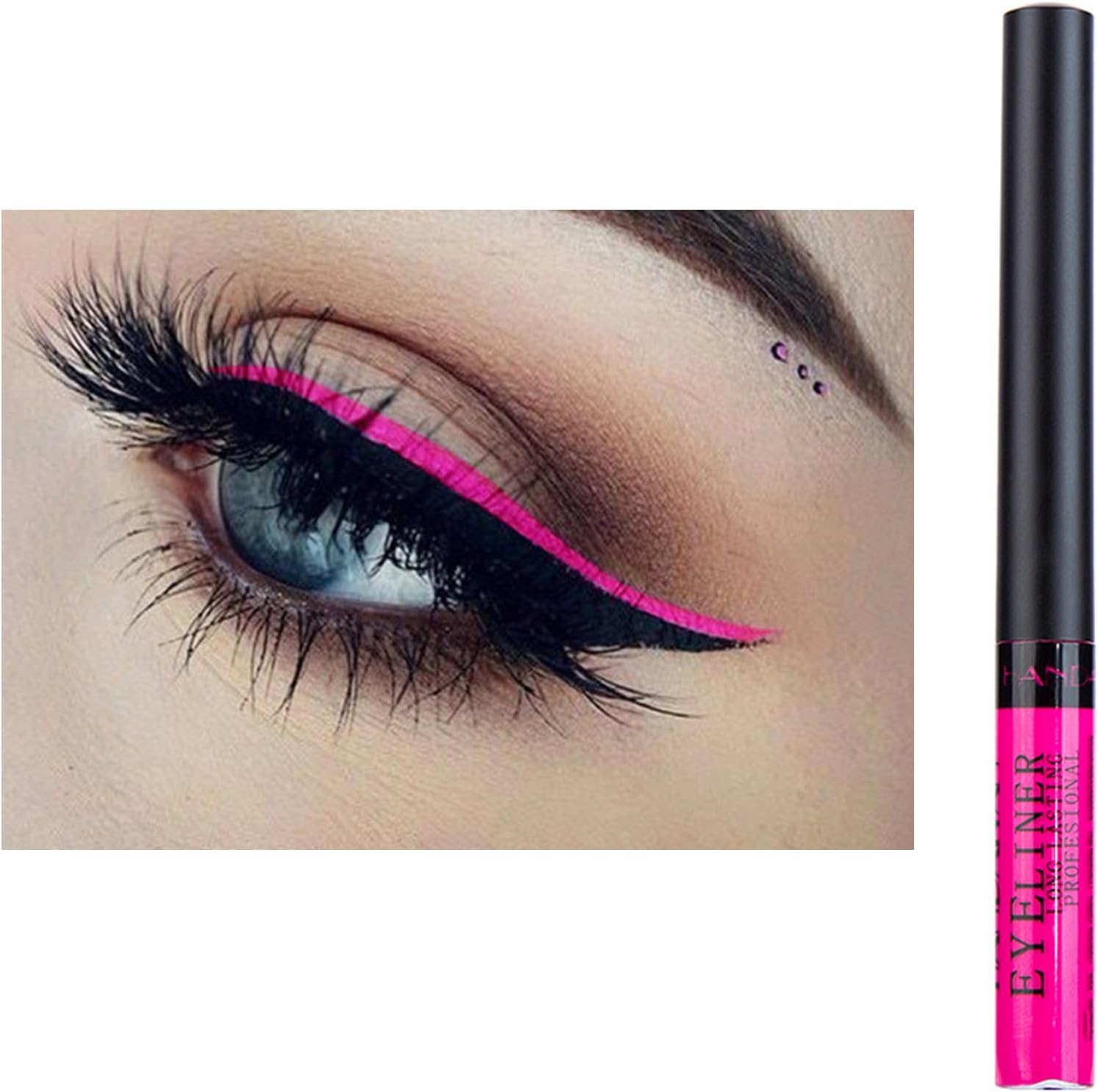 Eyeliner wodoodporny UV Glow Neonowy, matowy zestaw eyeliner, świecący eyeliner, odporny na rozmazywanie, długotrwały, wysoki współczynnik oddawania barw, zestaw do makijażu na Halloween, prezent dla