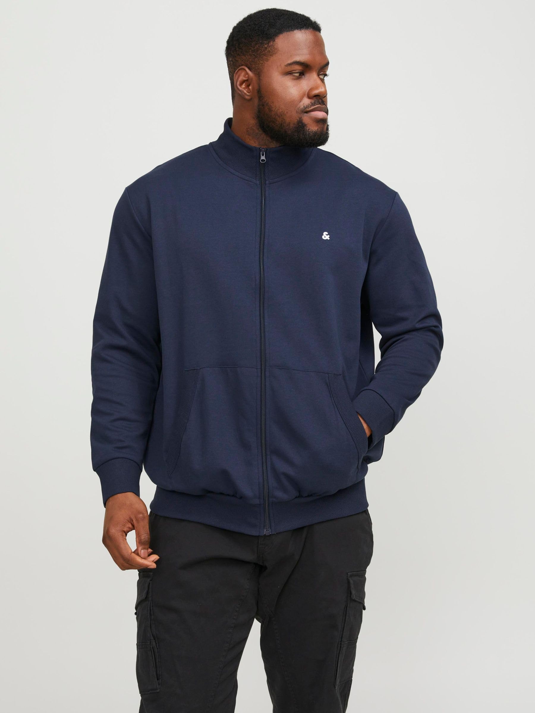 Jack & Jones Paulos Sweat Zip Pls Maglia di Tuta Uomo (Pacco da 1)