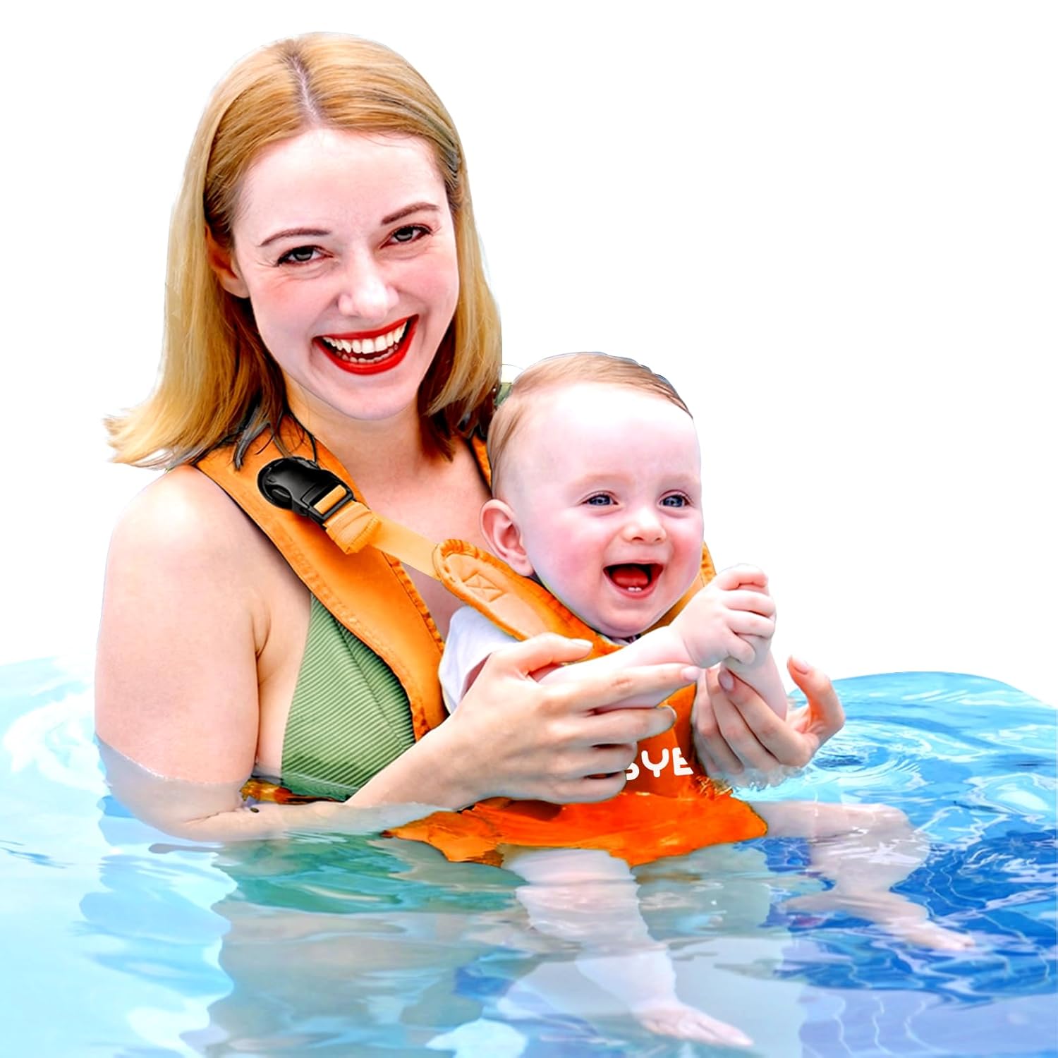 Baby Carrier, Dual-Use Adjustable Baby Sling Support Infant Chest Holder with Drawstring Backpack for Newborn to Toddler 13-33 lbs Swimming Pool Beach Land (Orange)