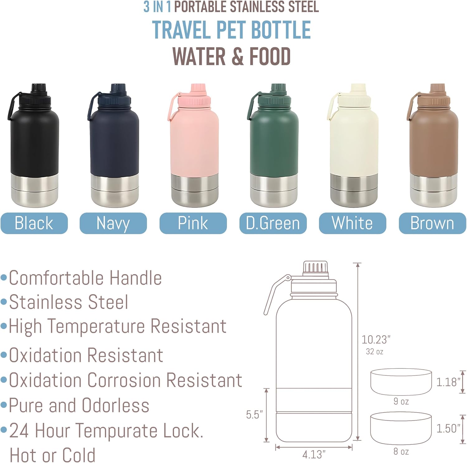 Custom Water Tumbler with Bowls Personalized Stainless Steel Travel Bottle Design 04 Black - Image 3