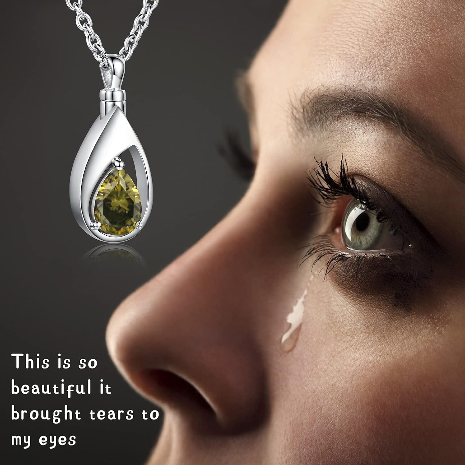 Sariel 925 Sterling Silver Cremation Jewelry Memorial CZ Teardrop Ashes Keepsake Urns Pendant Necklace for urn Necklaces Ashes Jewelry Gifts - Image 4