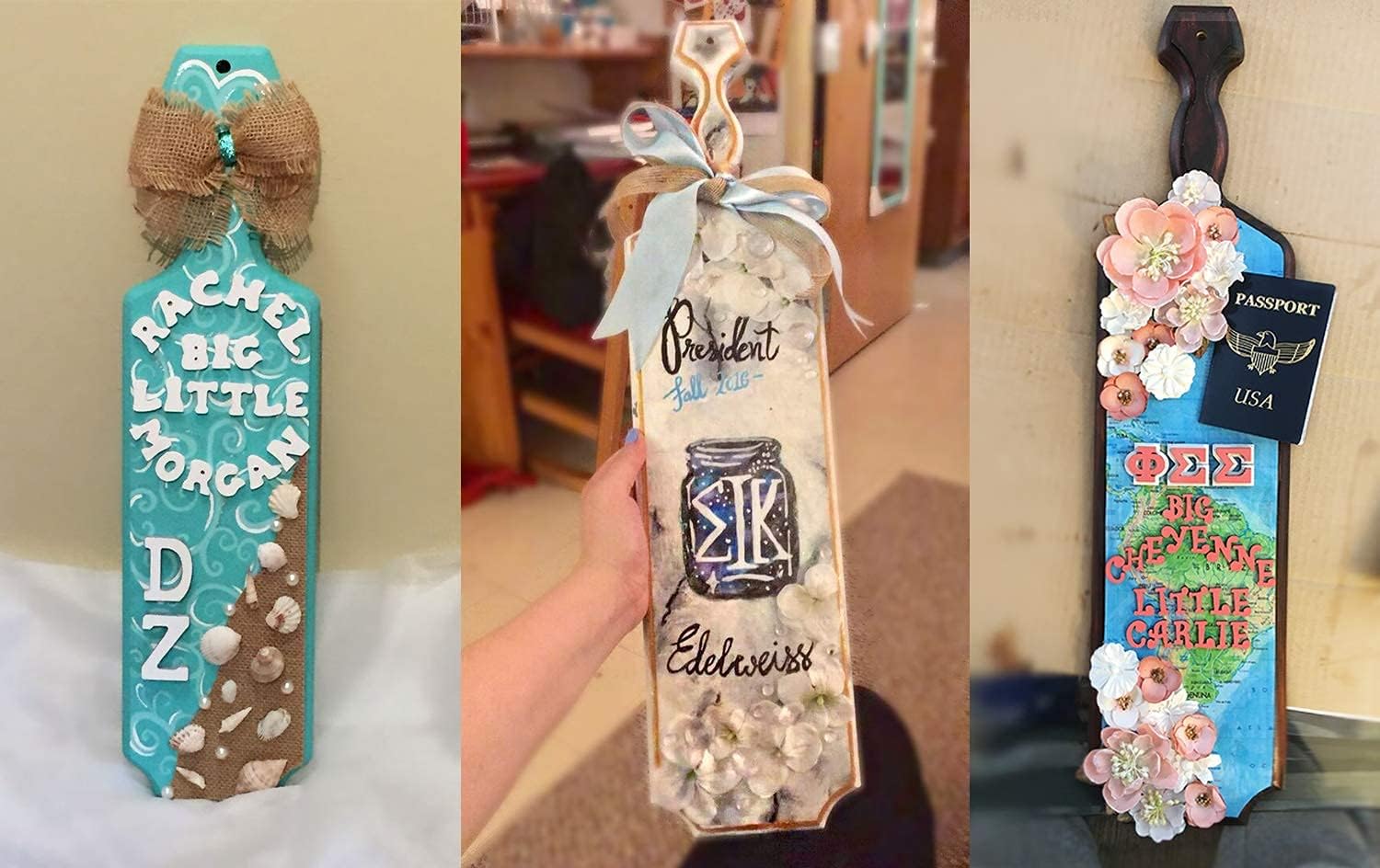BATTIFE 22'' Unfinished Pine Sorority & Fraternity Paddle for Greek Crafts