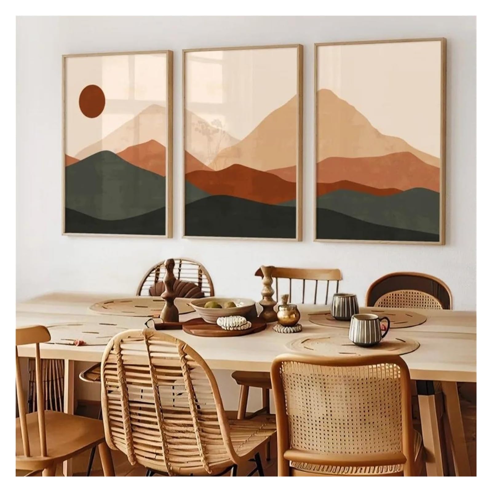 Soleil pignon art peinture murale XENITE abstrait pour une touche moderne