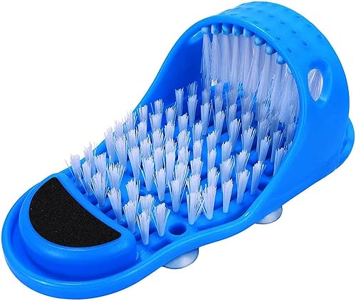 Airlxf - Limpiador de pies mágicos, cepillo limpiador de pies azules, exfoliante limpiador de cerdas, sin doblar, masajeador de pies para lavadora,