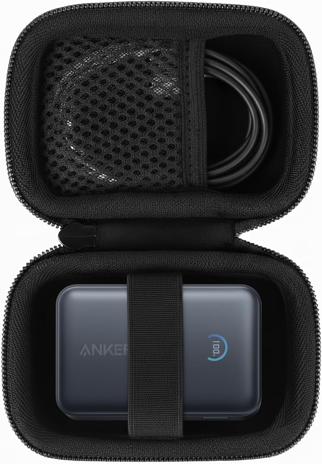 khanka for Anker Nano Portable Charger, 10,000mAh 45W Max Compact Power Bank Case,Hard Travel Shell Compatible with Anker Nano 45W 10000mAh Power Bank, Case Only(Black)