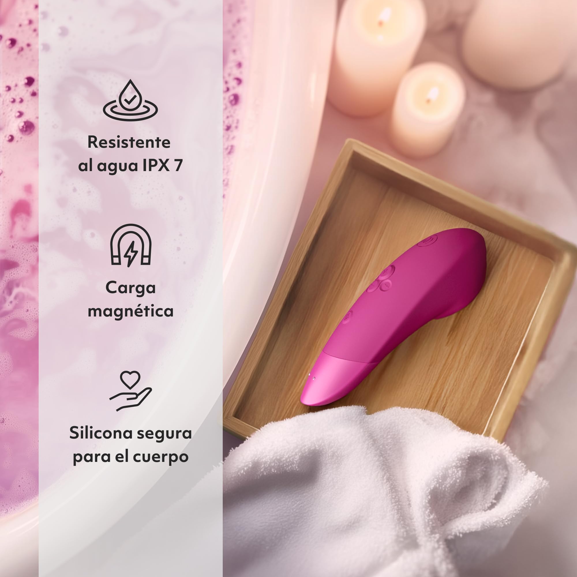 Womanizer Enhance Succionador de clítoris femenino 2 en 1 | Vibrador mujer con Succión para el Clítoris | Juguetes eróticos para pareja sexuales | Impermeable y Recargable | Rosa