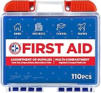 BeSmartGetPrepared 110 Piece First Aid Kit - FDA Approved, Compact for Home, Car, Office, Travel, Camping & Emergencies