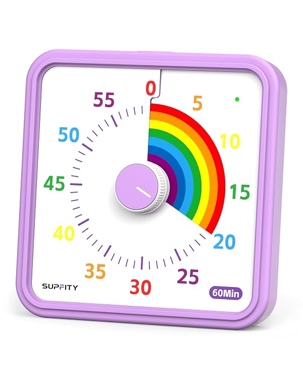 8-Inch Large Visual Timer for Kids 60-Minute Classroom Timer Magnetic by Supfity - Used condition - US$16.17