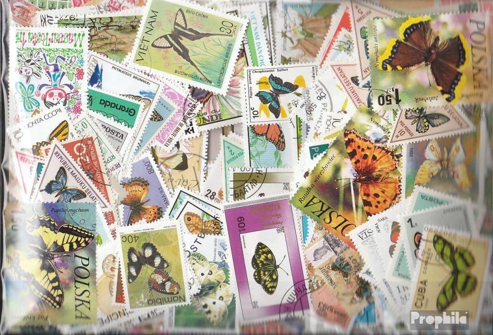 Prophila Collection Motives 1.000 Various Butterflies Stamps (Stamps for Collectors) Butterflies