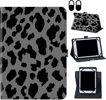 for 10.36 inch TCL Tab Pro 5G 9198S/TCL TABMAX 10.4 9296Q,360 Degree Rotating Stand and Magnetic Closure Case for 10.36" TCL Tab Pro 5G TCL-9198S/TCL TABMAX 10.4 9296Q,Black Leopard Print
