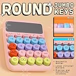 Zeno Purple Calculatrice – Calculatrice de bureau mignon avec gros boutons, 12-Digit, pour l'école, bureau & Accessoires de bureau rose