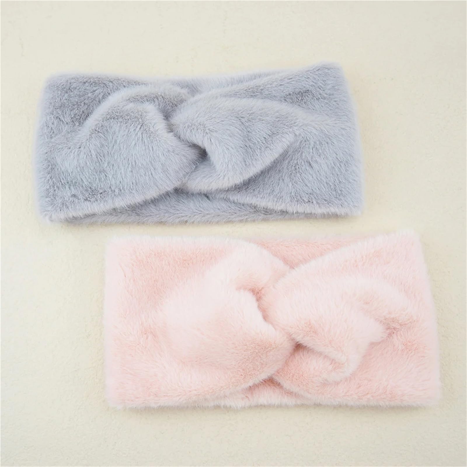 Stirnband 2 Stück Stirnbänder Gestricktes Stirnband Festes elastisches Twist-Haarband Haarschmuck Warmes Haarband Haarbänder Stirnbänder Winter Stirnband(Blue)