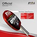 STAG Global Official ITTF Approved Table Tennis Racket | Speed 80, Spin 75, Control 95 | Wood Blade with Flared Handle | Perfect for Beginner Training, School Tournaments (Official) gallery image
