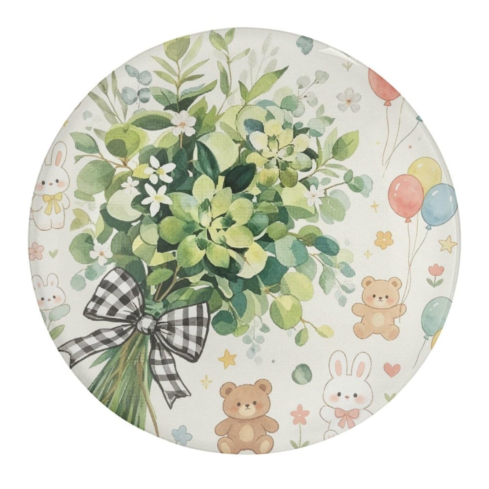Fekiloot Style-15 Green Bouquet Refrigerator Magnet Fridge Magnet4 Pcs