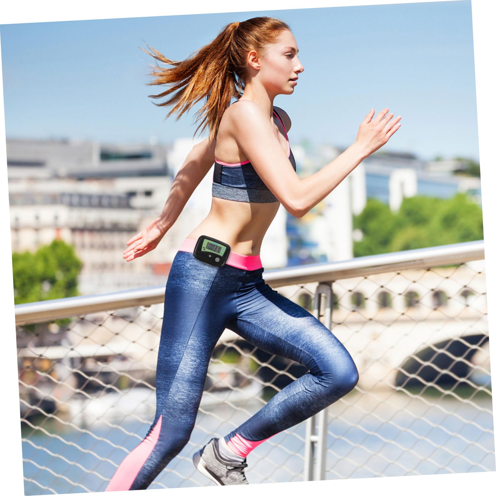 POPETPOP Lot de 10 Podomètres pour La Marche Compteur De Pas Compteur De Calories Détection Automatique De Marche/Jogging Noir