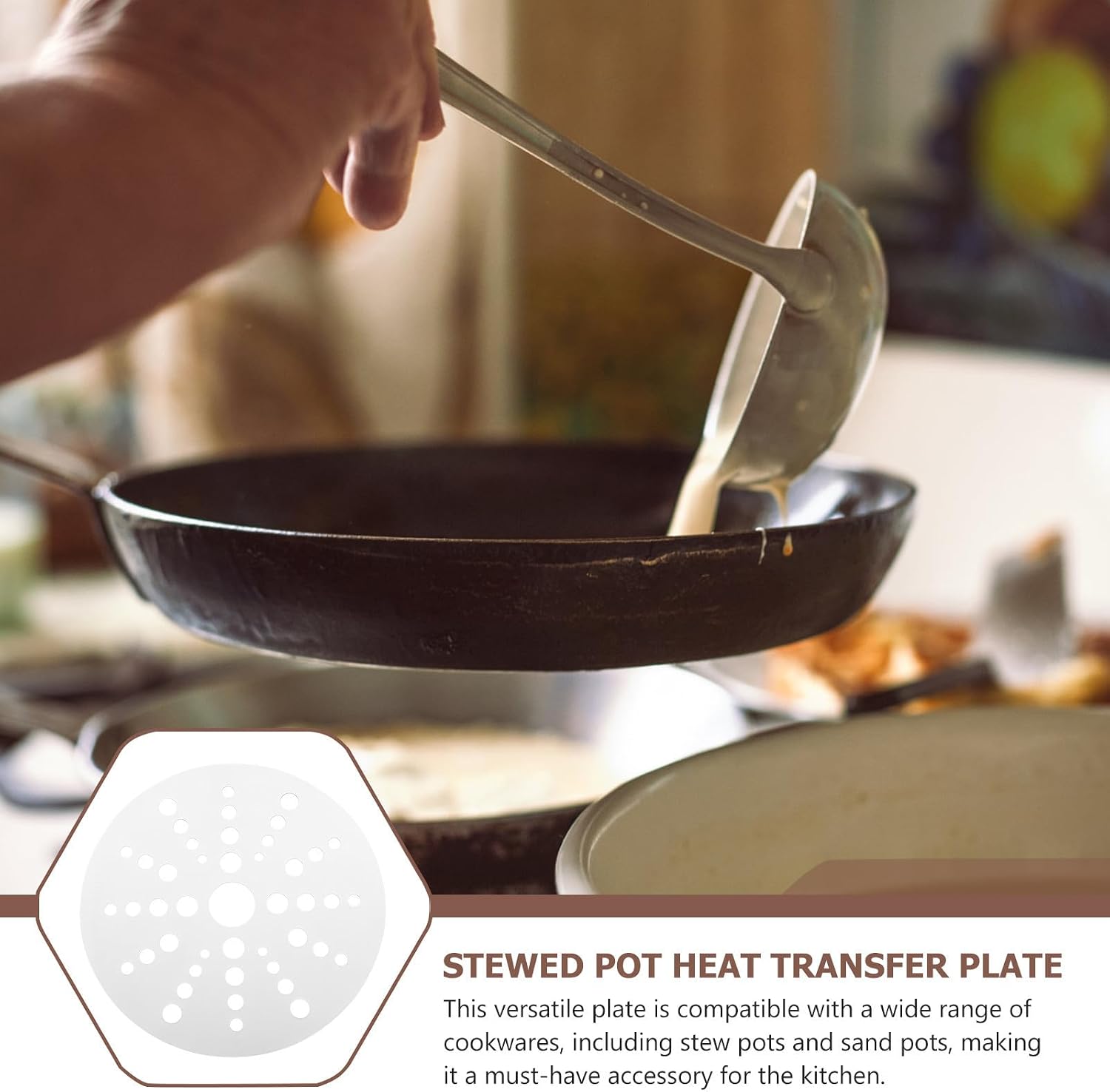 Heat Diffuser Plate for Even Heat Transfer Stainless Steel
