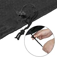 Vista 2 de Funda de sofá curvada para sofá al aire libre, protector seccional, impermeable, con media luna, con cordón elástico resistente al viento