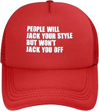 Black Trucker Hats Women for Men & Women People Will Jack Your Style, But Wont Jack You Off Baseball Cap
