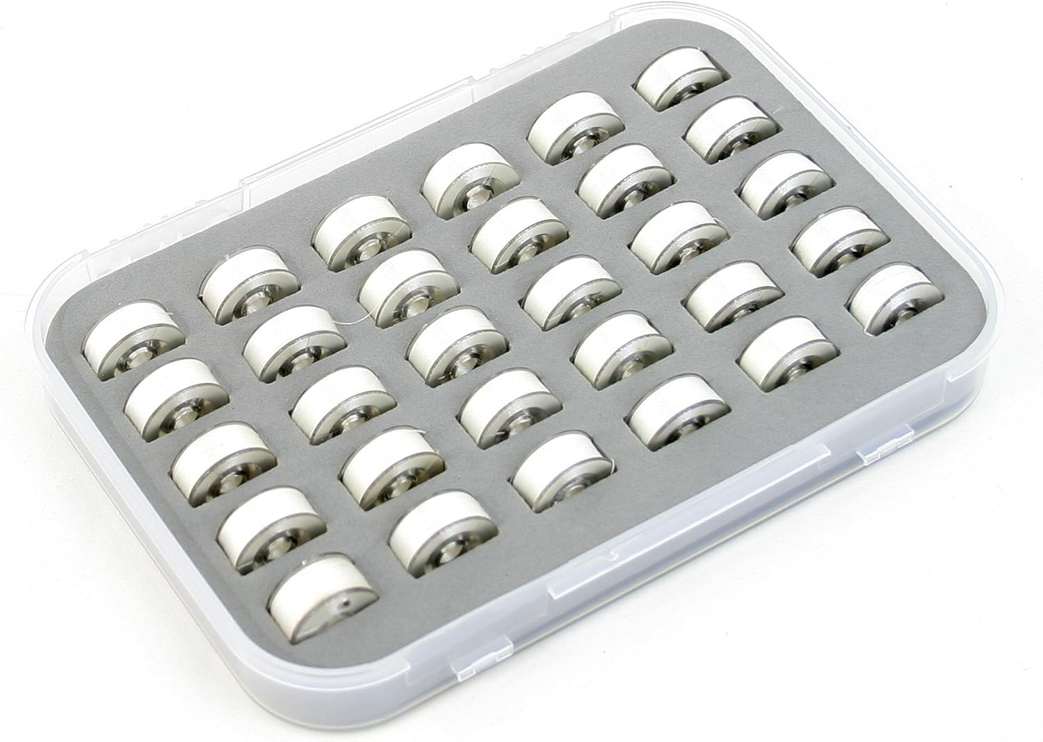 Premium Bobbins Box Case with 30 Premium Style SA156 Bobbins Organizer Size A Prewound Bobbins Made for ALL Brother Sewing Machines