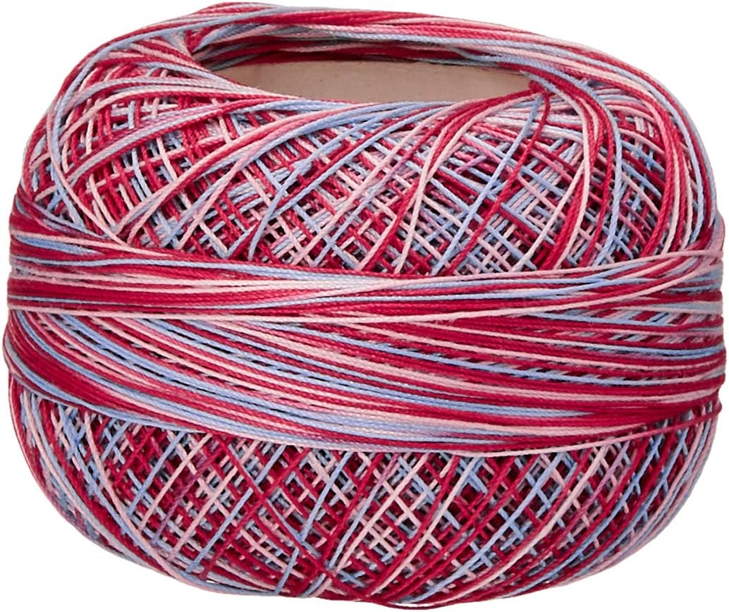 Lizbeth Size 80 HH80118 HH80 Cotton Thread 184 Yds 10G, Bubble Gum Mix