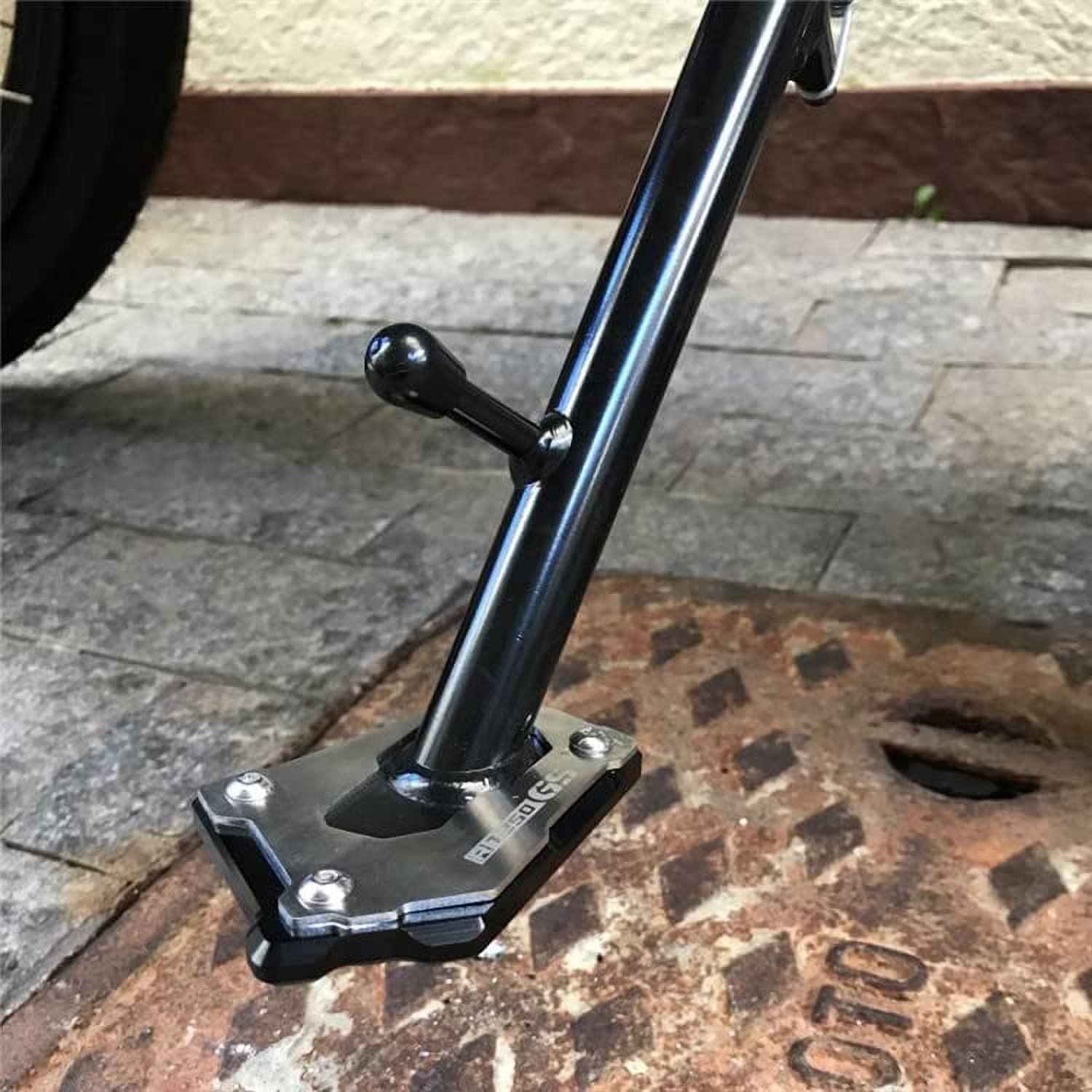 Prolunga cavalletto laterale moto Per BMW Per R1250GS Per R 1200 GS LC ADV R1250GS Per Adventure R 1250 GS Prolunga cavalletto moto Prolunga cavalletto laterale Cavalletto laterale (Colore : Metallic