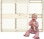Toddleroo by North States - Supergate Ergo Baby Gate: Plastic Baby Gate for Stairs & Doorways - Adjustable Indoor Safety Gate - Made in USA - 26 to 42 Inches Wide - 26 Inches Tall - Ivory